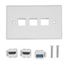 HD Multimedia Interface Ethernet USB Wall Plate 3 Port with