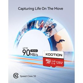 KOOTION 128GB Micro SD Card Class 10 Micro SDXC Card 128GB UHS-1 Memory Card Ultra High Speed TF Card, C10, U1, 128 GB