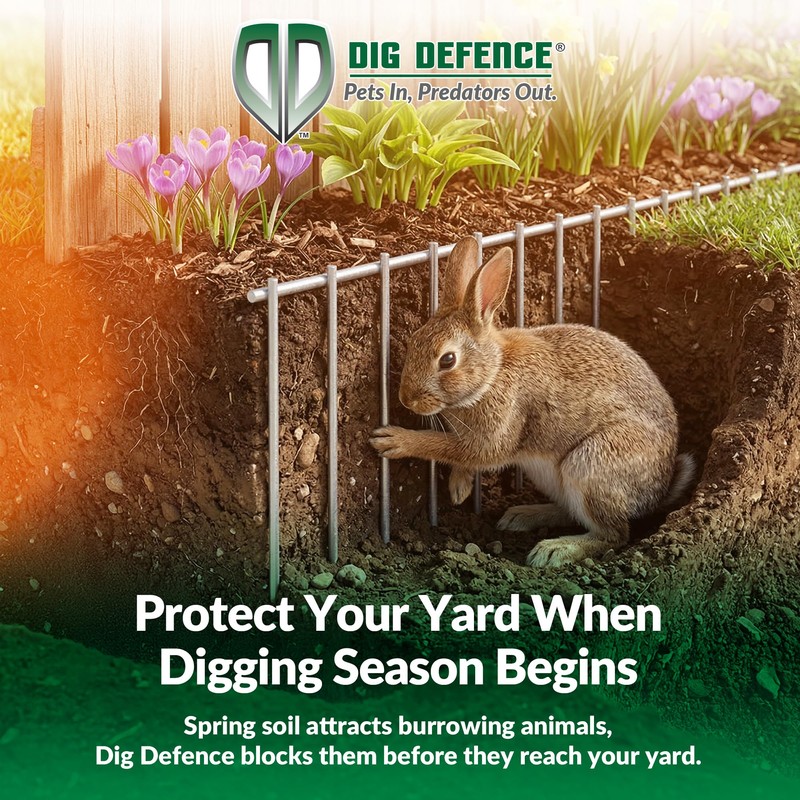 Dig Defence Original Animal Barrier Fence - Small/Medium Decorative Garden