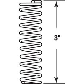 Handyman SP 9731 Compression Spring, Spring Steel Construction, Nickel-Plated Finish, 0.105 GA x 7/8 inch x 3 inch, (2-pack)