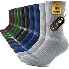 Alaplus Men's Thermal Winter Crew Socks, Thick Warm Hiking Performance Socks, Outdoor Athletic Multipack (UK, Numeric, 9, 12, Regular, Regular, CL05-Multicolor-5P)