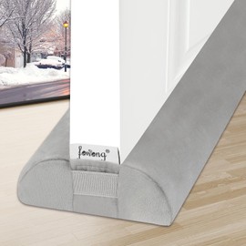 fowong Door Draft Stopper for Bottom of Door 30" Adjustable Noise Blocker Reduce Cold Air, Soundproofing Sweep Seal Large Gap up to 1.7", Easy to Install, Grey