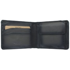 Visconti Montpellier Collection Zanotti Leather Wallet RFID - Tap and Go MT92, Smoke Grey Burnished, rfid wallet