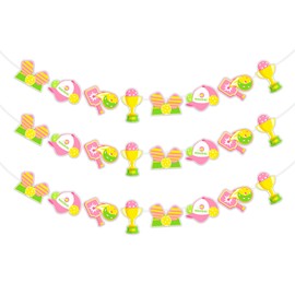 SHADOAMP Pickleball Party Decorations, Pickleball Birthday Banner Pink Pickleball Theme Hanging Banner Garland Pre-Strung for Pickleball Theme Birthday Baby Shower Party Supplies