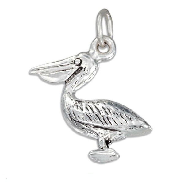 Sterling Silver Small Pelican Charm Item #137 3D Bird Charm