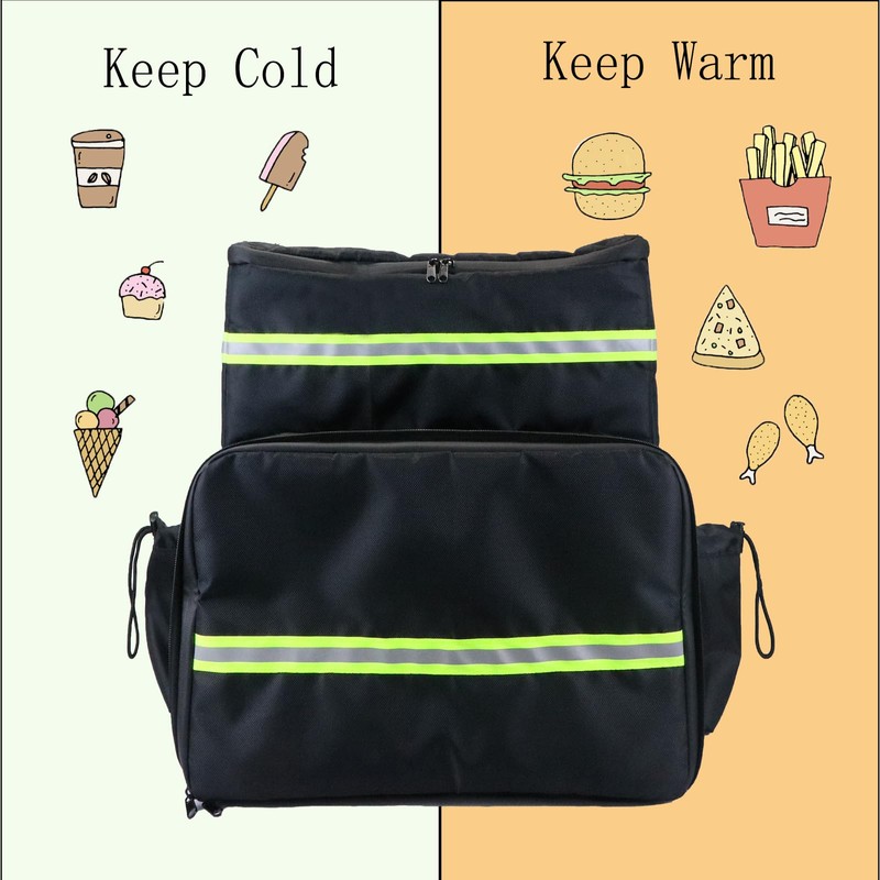 MEODOASSY Food Delivery Backpack,17"x17"x16" Insulated Pizza Delivery Backpack,Large Motorcycle Food