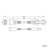 Sanwa Supply TAP-EX21005 Power Extension Cord 1.6 ft (0.5 m),