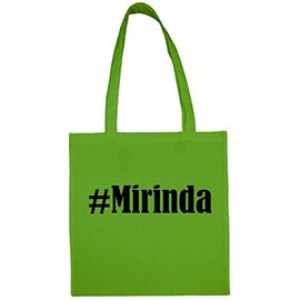Social Network... # Mirinda Hashtag Tote Bag School Bag Gym Bag 38 x 42 cm in Pink Blue Green Grey Yellow Red Black White Beige, Green