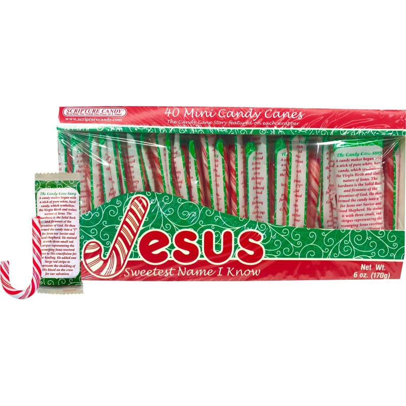 Scripture Candy, Mini Candy Canes Featuring The Candy Cane Legend,