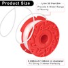 Dilsuaco CMZST0653 8pcs String Trimmer Spool Line(0.065",30Ft) with Cap Head,