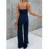 BLENCOT Sleeveless Velvet Jumpsuits For Women V Neck Spaghetti Straps