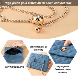 Sluxa Denim Riñonera para mujer, Azul, Mediano