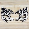 UsaStandard 345 Hornet Badges Emblem BEE (2) White/Black BADGES Fender