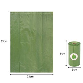 8 Rolls Biodegradable Pet Dog Cat Poo Poop Waste Disposable Clean Garbage Bag Pobby Biodegradable Dog Poop Bags -120count/8 Rolls (Green)