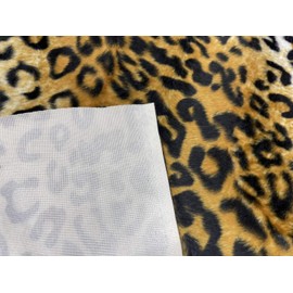 AMORNPHAN 58” Wide 100% Polyester Leopard Tiger Cheetah Pattern Animal Print Short Pile Faux Fur Velboa S-Wave Fabric Craft Cloth Kid Sewing Crafting Decorative Pillow Covers for 1 Yard (Leopard)