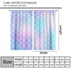 Mermaid Curtains, Cartoon Watercolor Pastel Sea Animal Mermaid Princess Scale