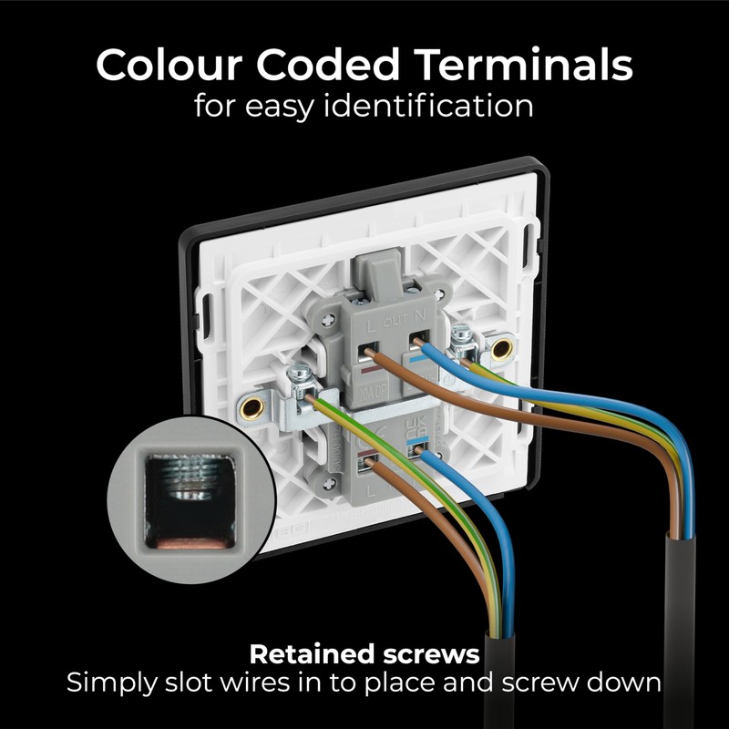 BG Electrical Single Wall Switch with LED Power Indicator, Double
