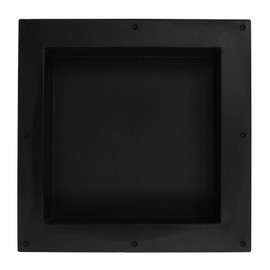 Over Mount Installation SHOWER CUBE Ready For Tile Waterproof Leak Proof Bathroom Recessed Shower Shelf Shower Niche Organizer Storage For Shampoo and Toiletry Storage (16" x 16", Black)