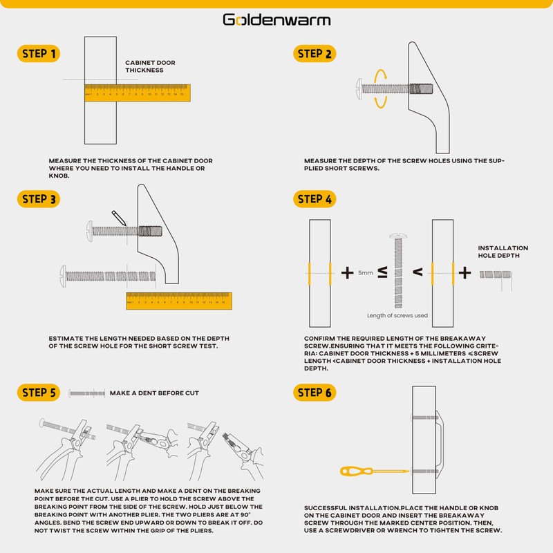 goldenwarm 20 Pack Brushed Nickel and Gold Cabinet Knobs Kitchen
