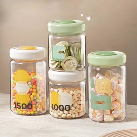 Astraescly Vacuum Coffee Canister, 1500ML, Airtight Jars for Kitchen, Coffee Bean Storage Container (Green, Large)