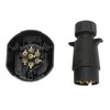 7 Pin Trailer Plug Socket with Gasket Bracket Kit Wiring