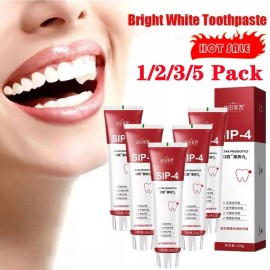 Unbranded 1-5PCS Sip-4 100g Probiotic Brightening & Stain Removing Fresh Breath Toothpaste - 3PC