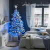 JMEXSUSS 2 Pack Blue and White Christmas Lights, 8 Modes