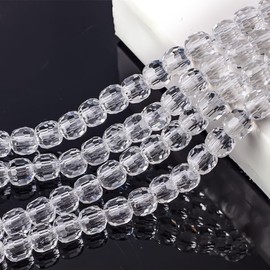 20 Stück Glasperlen zum Auffädeln, Schmuckperlen Perlen, Lose Perlen mit Loch, Edelstein Bastelperlen, Schmuck Anhänger für Basteln Armbänder Halsketten, Schmuckherstellung,Weiß 10mm