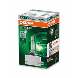 OSRAM Xenarc Ultra Life D3S HID Xenon Burner, Discharge Lamp, 66340ULT, Folding Box (Pack of 1)