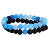 Jenbert 2Pcs Distance Bracelets Set Agate Stone Beads Friendship Bracelets