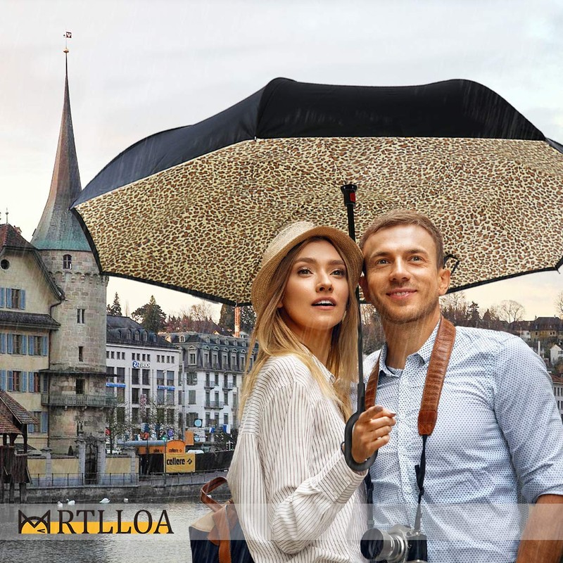 MRTLLOA Double Layer Inverted Umbrella with C-Shaped Handle, Anti-UV Waterproof