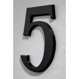 Huber Powder-Coated Aluminium House Number 20 cm Anthracite/Black, Elegant 3D Design