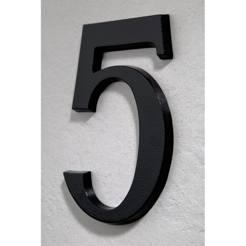 Huber Powder-Coated Aluminium House Number 20 cm Anthracite/Black, Elegant 3D