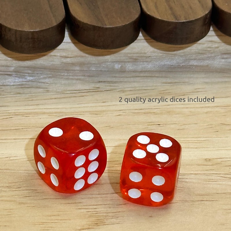 WOWME Shut the Box Dice Game Solid Wood Board for