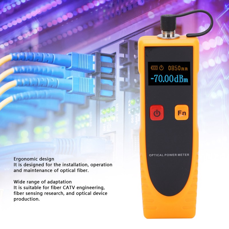 GM65 Optical Power Meter Red Light MultiWavelength Selection Optical Fiber