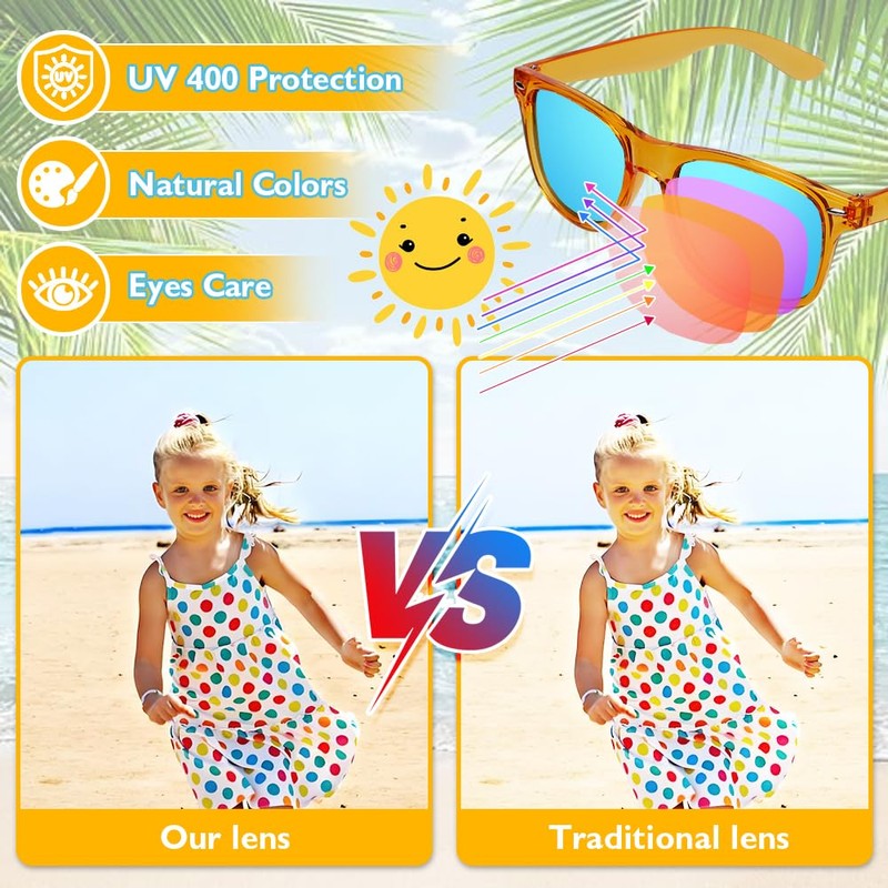 48 Packs Neon Party Sunglasses Bulk with UV 400 Protection