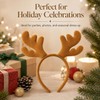 Plush Reindeer Antlers Headband Christmas Holiday Party Accessory
