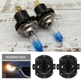Pack of 2 Indicator Lamp Holder Replacement B28V510A3 Compatible with Mazda 3/5/323 Compatible with Kawasaki ER6-F 2012/2015 Headlight Socket Lamp Holder