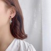 arete largos con incrustaciones de diamantes de imitación, diseño de
