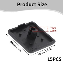 15 Stück Vierkantrohr Endkappe,Lamellenstopfen 40x40,Aluprofil Abdeckkappen,Aluprofile Endkappen,Item Profil Endkappen Hochwertigem,Profilabdeckkappe Kunststoff,Rohrkappen für Alu Konstruktionsprofil