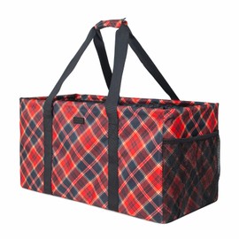 NPBAG Extra Large Utility Tote Bag with Wireframe, Oversized Collapsible Reusable Grocery Shopping Bag, Standable Waterproof Pool Beach Bag, Basket for Storage