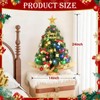 SeasonBliss 24 Inch Table Top Mini Christmas Tree Set, Christmas