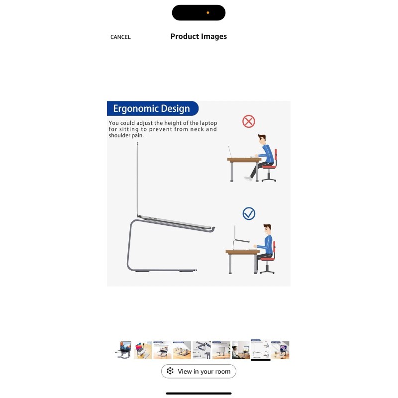 BESIGN LS03 Aluminum Laptop Stand, Ergonomic Detachable Computer B-Silver