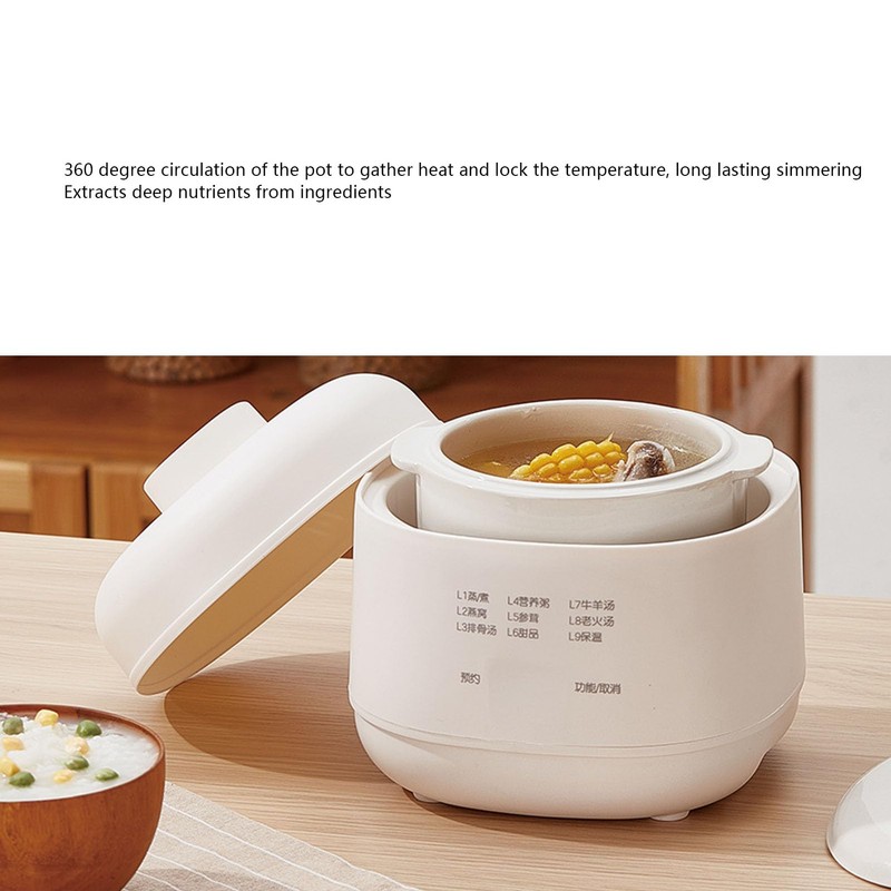 Electric Stew Pot, 200W Soup Pot Slow Cooker with 24