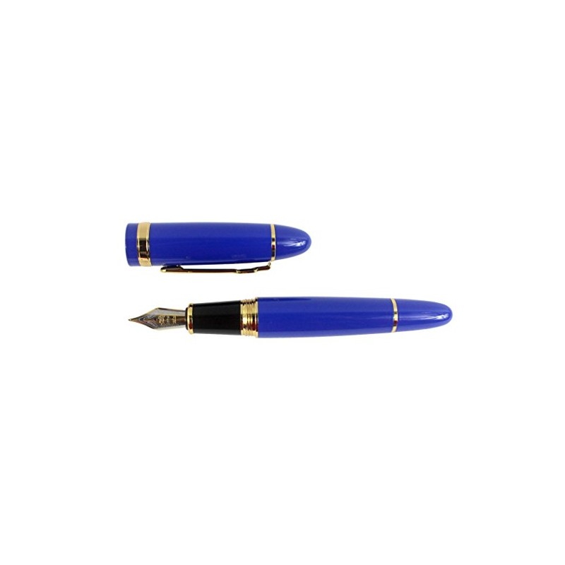 Jinhao 159 gran barril pesado pluma estilográfica media con clip