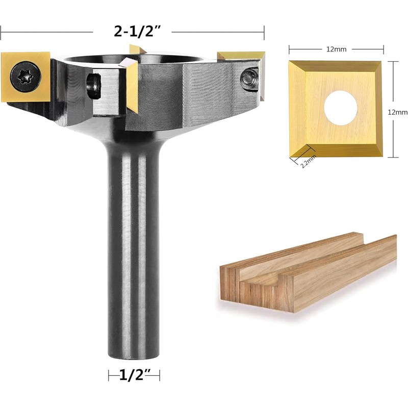 SpeTool 4 Wings Coated Carbide Insert CNC Spoilboard Surfacing Router