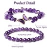 SSKHE Amethyst bracelet, natural amethyst crystal butterfly bracelet, 6.5-7 inches,