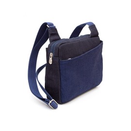 Creare Dom-107h Sacoche Bag, Shoulder Bag, Men's, Cross-body, Lightweight, Made in Japan, Okayama, Herringbone, Denim WP, Body Bag, For Dad, Birthday Present (Dark Navy)