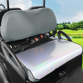 FIXHAWK Golf Cart Seat Covers for Club Car Precedent Seat, Golf Cart Front Seat Cover Sandwich Fabric + PVC Colour Film, Elastic, for Summer Heat Insulation and Waterproof（Gray）