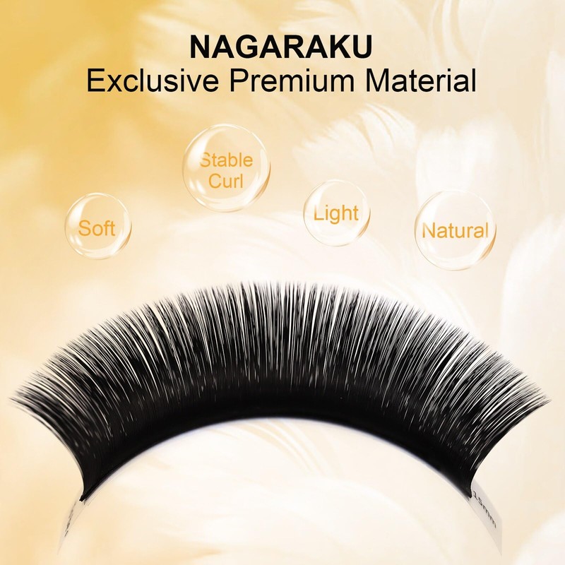 NAGARAKU Eyelash Extensions 3D-10D Volume, Ultra Fine, Light, Natural, Soft,
